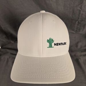 New Park FLEX FIT Fitted Yupoong Hat Cap-SIZE  L/XL White Men's.